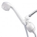 Dechlorinating Shower Filter with Hand Held Massage head white, healthier shower