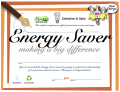 Student Energy Achievement Certificate | child energy conservation award
