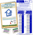 Home Water Audit Kit | Full Color Book, Flow Gauge Bag & Toilet Dye Tablets | Custom labeled