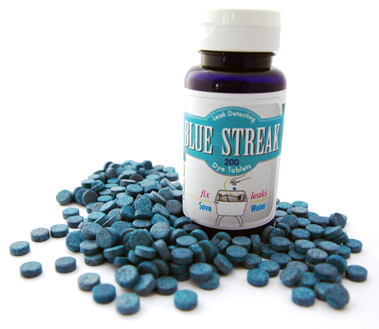 Toilet leak detecting dye tablets for professionals 