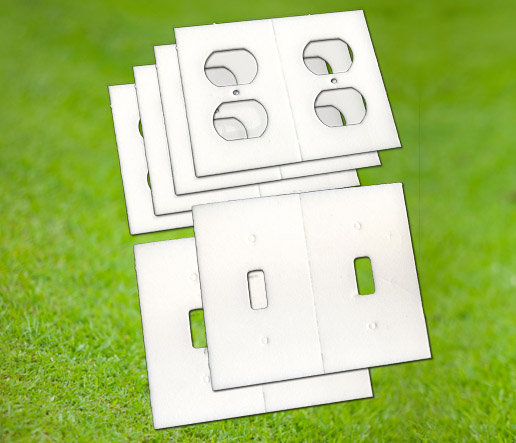 Outlet and light switch gaskets to reduce drafts