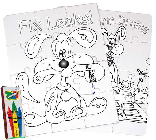 Color Puzzles - teach kids about water conservation the fun way.